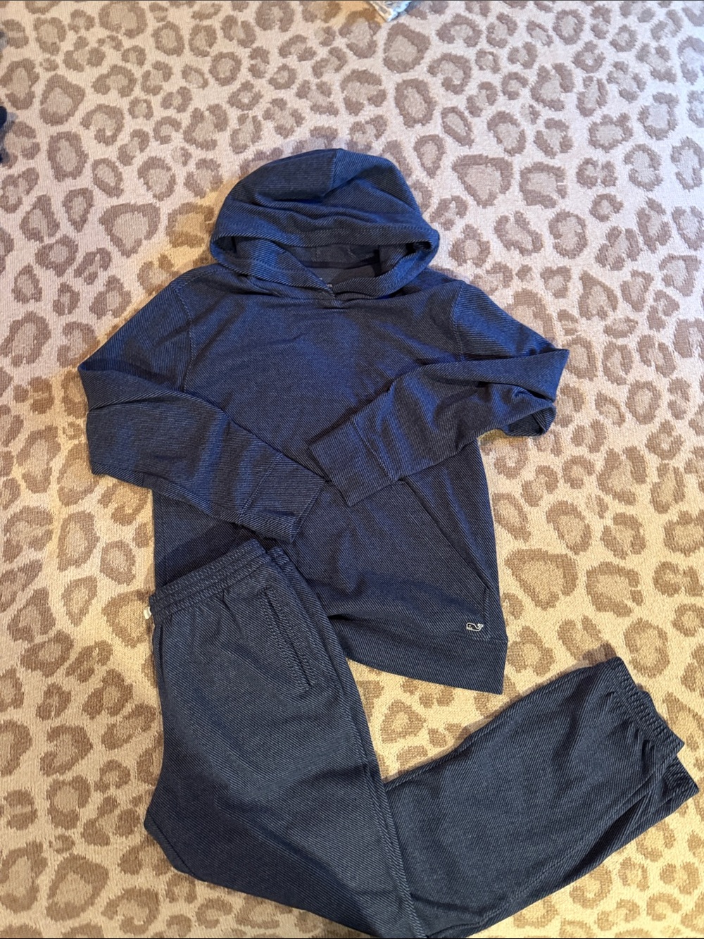 Kids Hooded Vineyard Vines Sweatsuit in Deep Blue - Cozy Two-Piece Jogging Suit